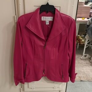 Gorgeous pink leather jacket!🌸 Size 10. Doncaster
